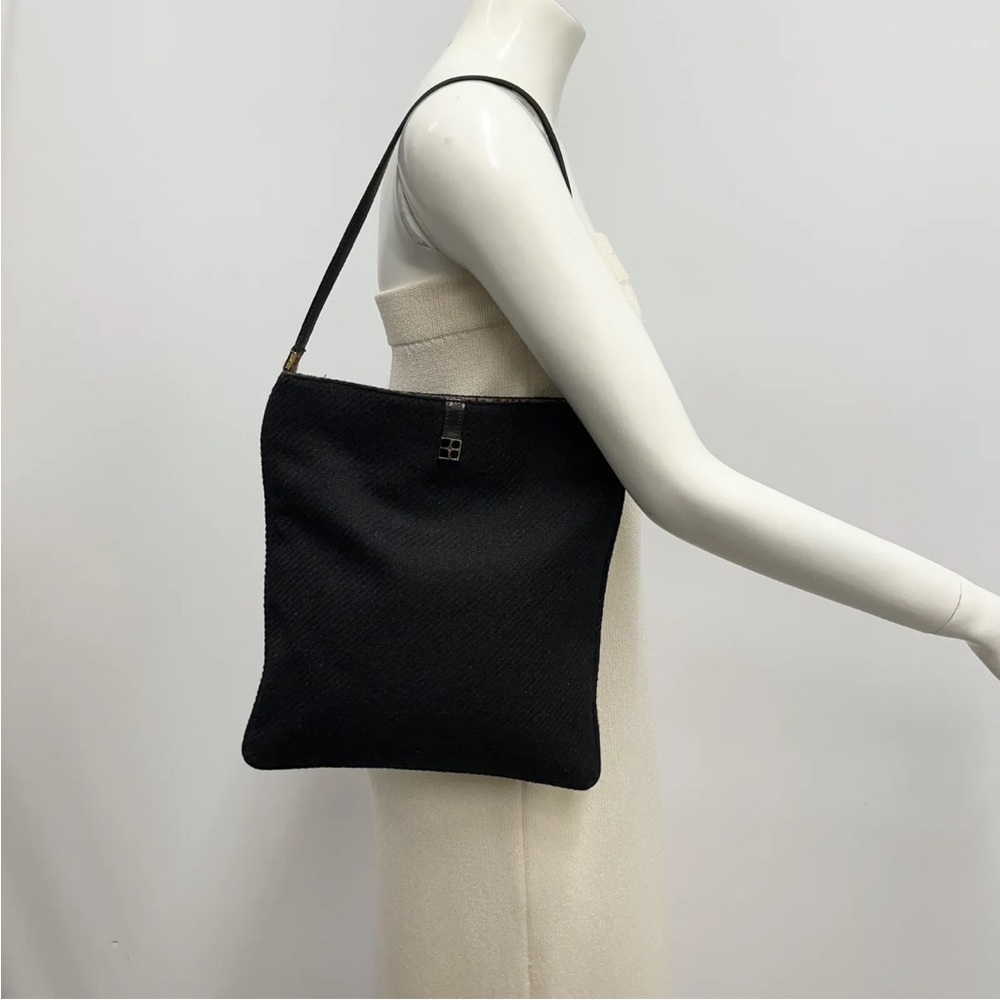 ❤️SOLD❤️ Kate Spade Wool Bag Black Animal Print Pony Hair‎ Trim Made in Italy - Picture 3 of 11